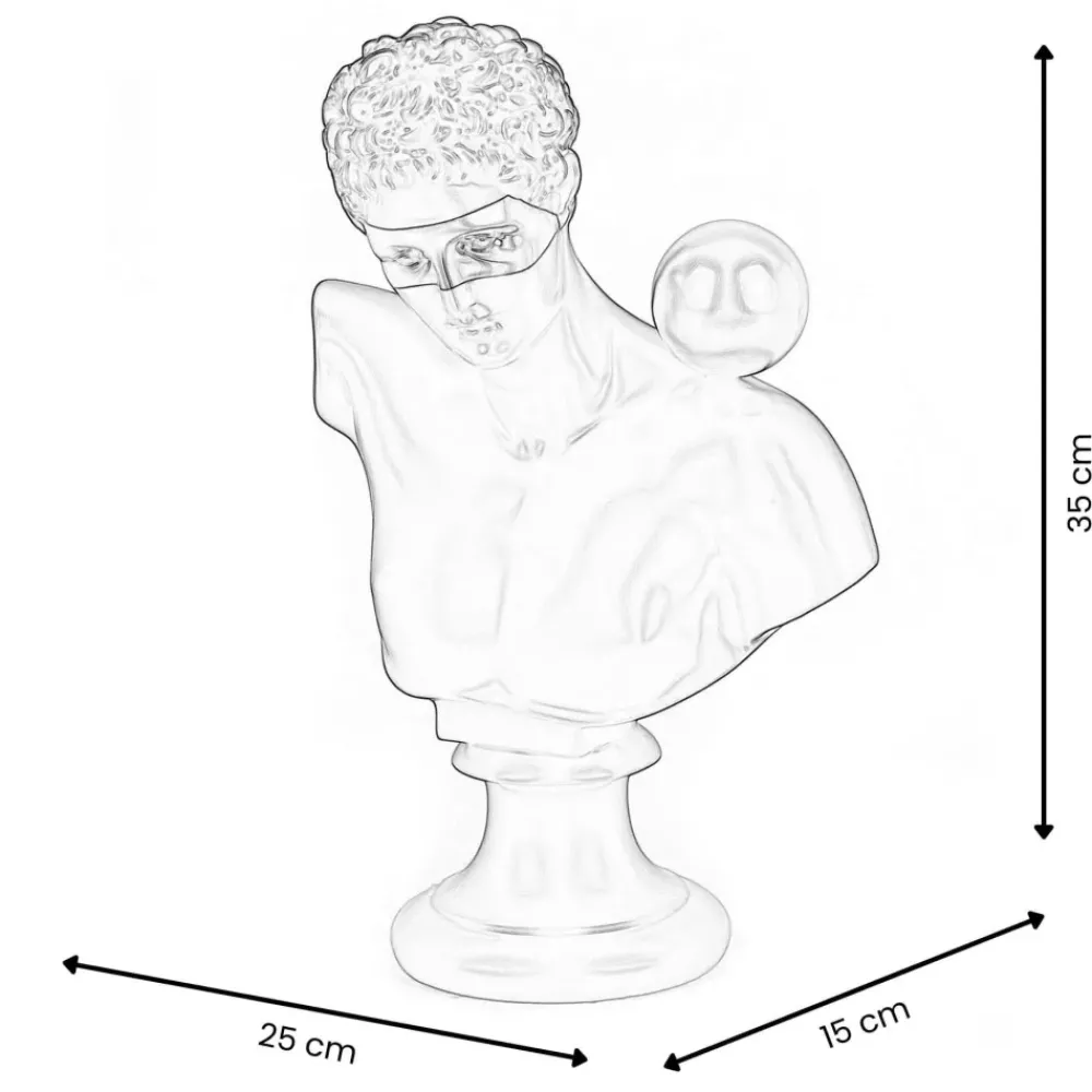 Figurative|Table Top^Statues & Sculptures Pop Art Titan 35cm Blu Blue Resin Indoor Sculpture