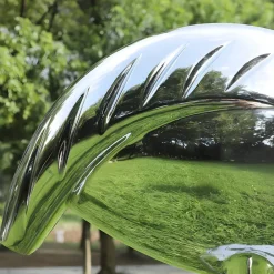 Wildlife|Cranes^Statues & Sculptures Pure Crane 100cm Silver Metal Garden Sculpture