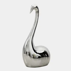 Table Top|Floor Standing^Statues & Sculptures Pure Swan 80cm Silver Metal Indoor Sculpture
