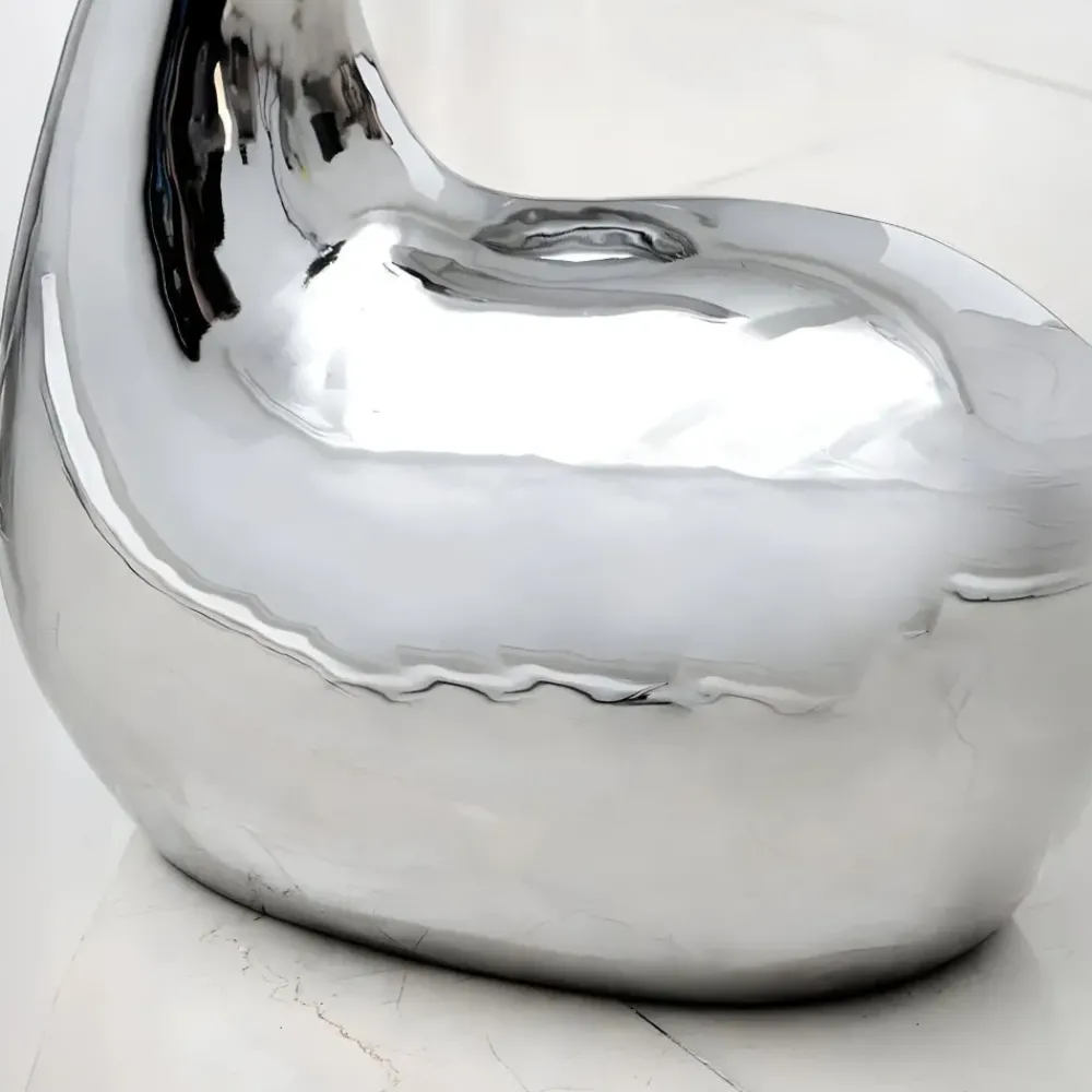 Table Top|Floor Standing^Statues & Sculptures Pure Swan 80cm Silver Metal Indoor Sculpture