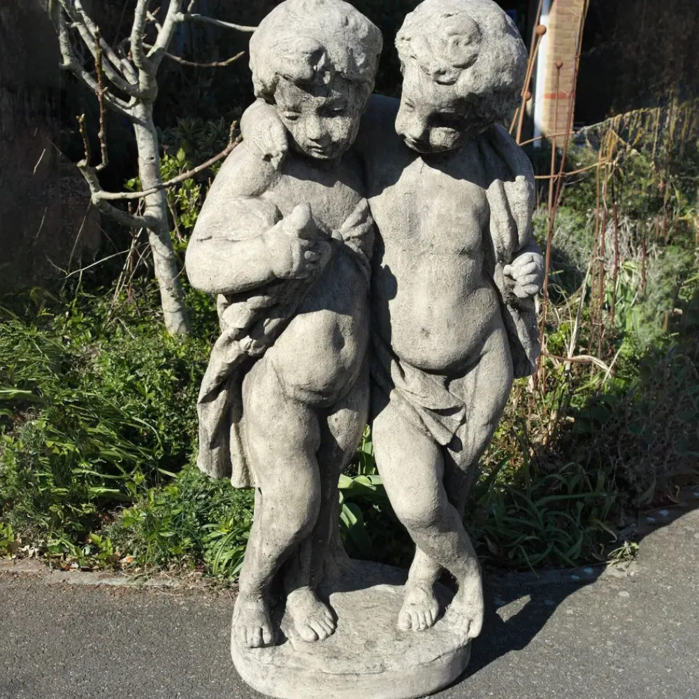 Cherub|Roman^Statues & Sculptures Putti Cherubs 108cm Stone Garden Statue