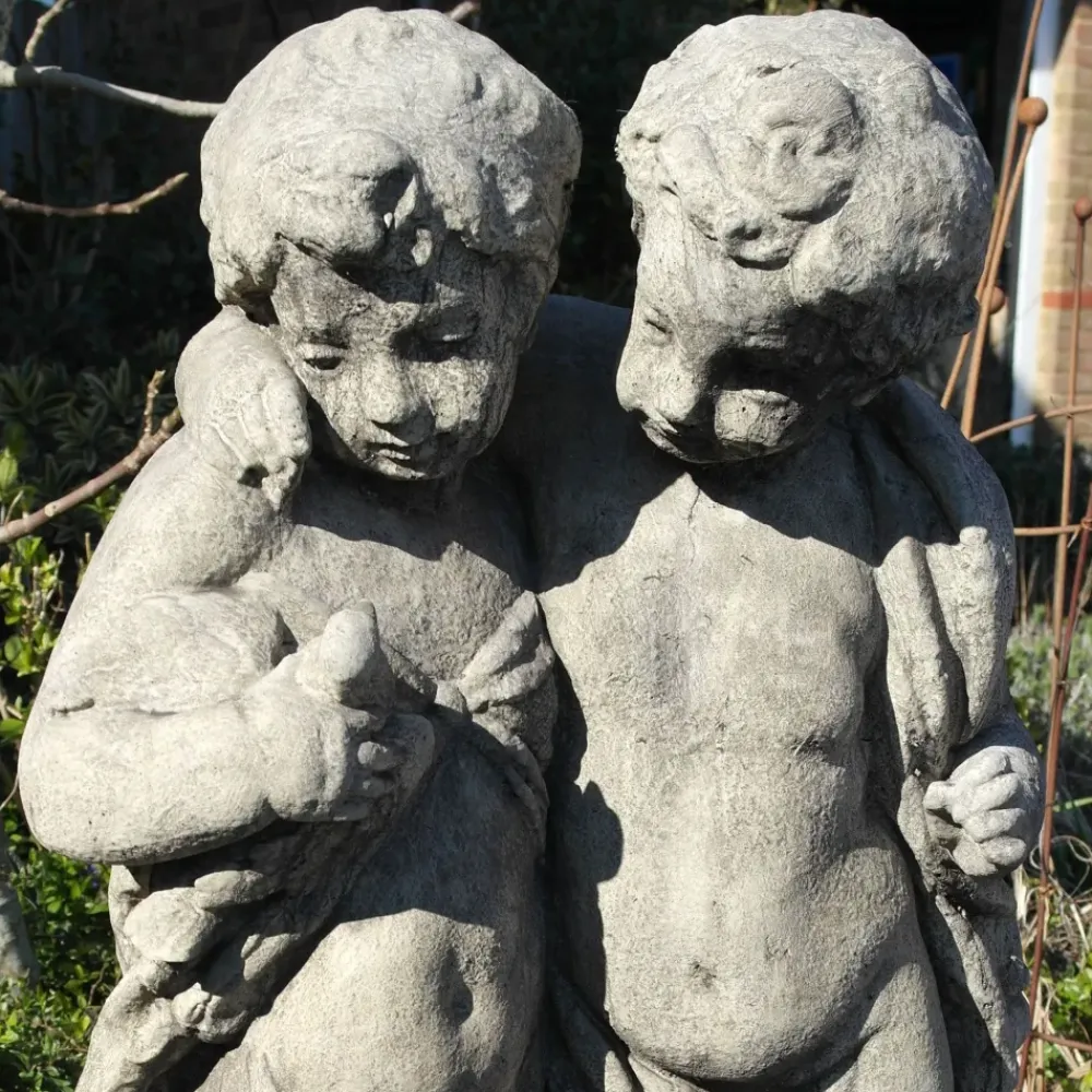 Cherub|Roman^Statues & Sculptures Putti Cherubs 108cm Stone Garden Statue
