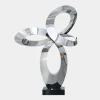 Table Top|Floor Standing^Statues & Sculptures Quantum Core 105cm Silver Metal Indoor Sculpture