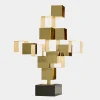 Table Top|Floor Standing^Statues & Sculptures Quantum Cubes 88cm Gold Metal Indoor Sculpture