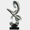 Table Top|Floor Standing^Statues & Sculptures Quantum Drift 87cm Silver Metal Indoor Sculpture v3