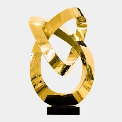 Table Top|Floor Standing^Statues & Sculptures Quantum Helix 88cm Gold Metal Indoor Sculpture