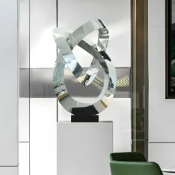 Table Top|Floor Standing^Statues & Sculptures Quantum Helix 88cm Silver Metal Indoor Sculpture