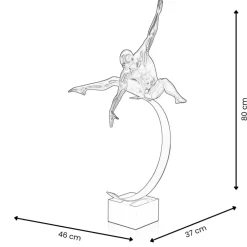 Figurative|Floor Standing^Statues & Sculptures Quantum Leap 80cm Anthracite Resin Indoor Sculpture