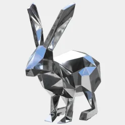 Wildlife|Contemporary^Statues & Sculptures Rabbit 46cm Geometric Metal Garden Sculpture