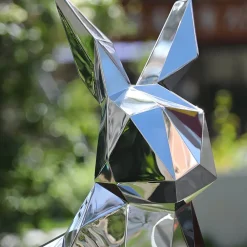 Wildlife|Contemporary^Statues & Sculptures Rabbit 46cm Geometric Metal Garden Sculpture