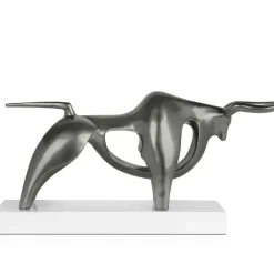 Table Top|Animals^Statues & Sculptures Raging Bull 35cm Anthracite Resin Indoor Sculpture
