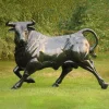 Farm^Statues & Sculptures Raging Bull Life-Size Bronze Metal Garden Statue