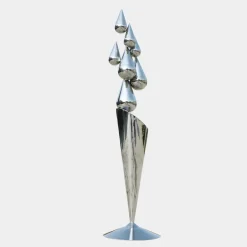 Giant|Floor Standing^Statues & Sculptures Raindrop Dream 215cm Silver Metal Garden Sculpture