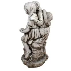 Children^Statues & Sculptures Reading Boy & Girl 88cm Stone Resin Garden Statue