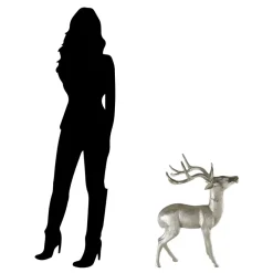 Table Top|Animals^Statues & Sculptures Regal Deer 70cm Metal Indoor Statue