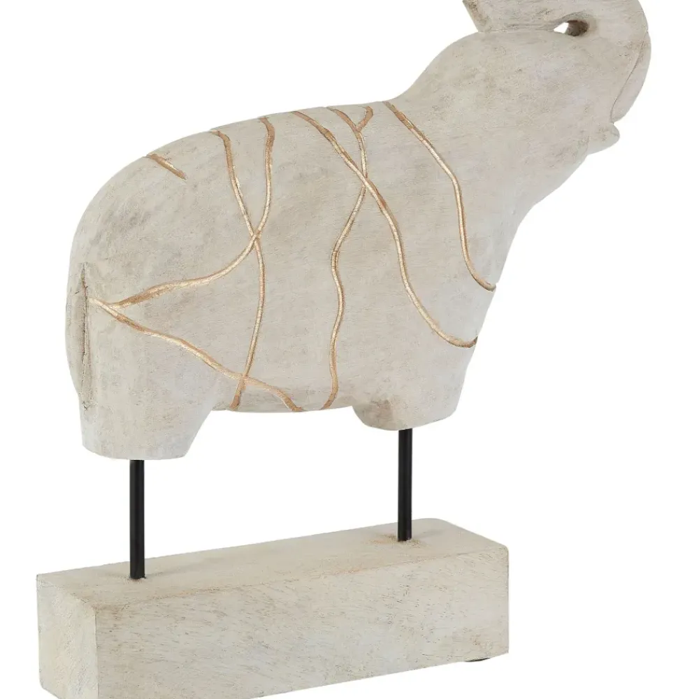 Table Top|Animals^Statues & Sculptures Regal Elephant 42cm Wood Indoor Statue