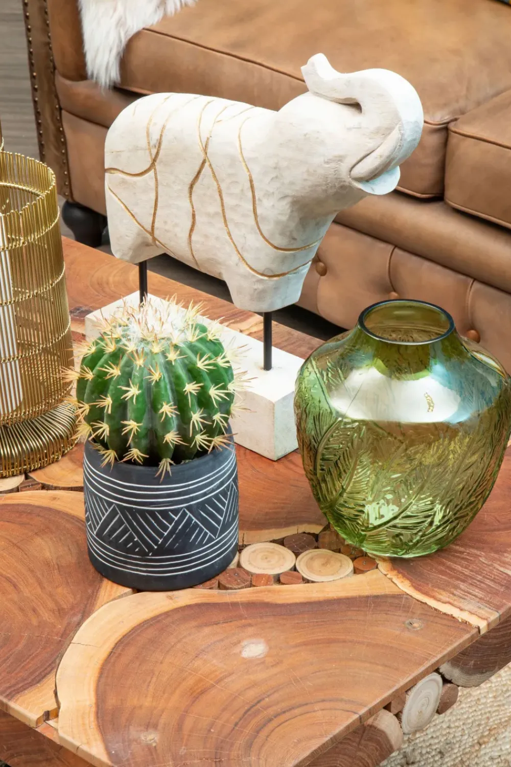 Table Top|Animals^Statues & Sculptures Regal Elephant 42cm Wood Indoor Statue