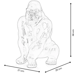 Table Top|Animals^Statues & Sculptures Regal Orangutan 38cm Red Resin Indoor Sculpture