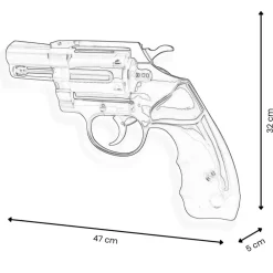 Wall Art|Pop Art^Statues & Sculptures Retro Revolver 32cm Comic Art Resin Wall Sculpture
