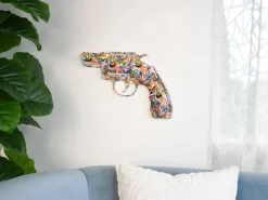 Wall Art|Pop Art^Statues & Sculptures Retro Revolver 32cm Pop Art Resin Wall Sculpture