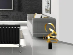 Table Top|Abstract^Statues & Sculptures Ribbon Dance 62cm Yellow Metal Indoor Sculpture