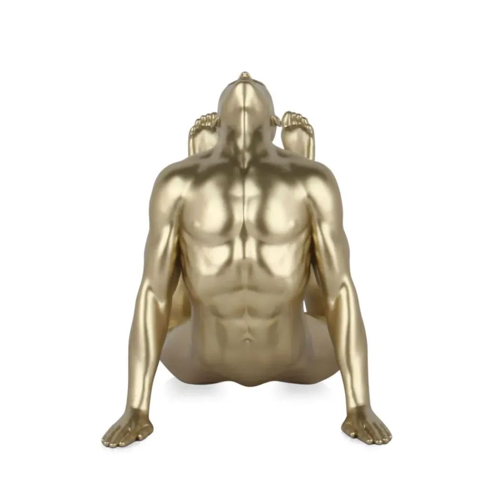 Figurative|Table Top^Statues & Sculptures Rising Core 24cm Gold Resin Indoor Sculpture