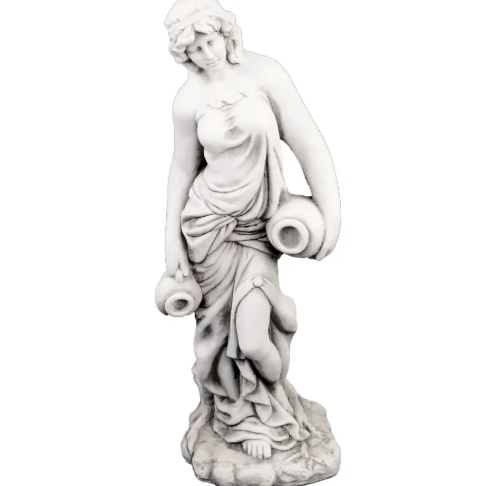 Roman^Statues & Sculptures Roman Goddess with Urns 79cm Stone Resin Garden Statue