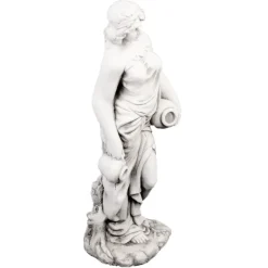 Roman^Statues & Sculptures Roman Goddess with Urns 79cm Stone Resin Garden Statue