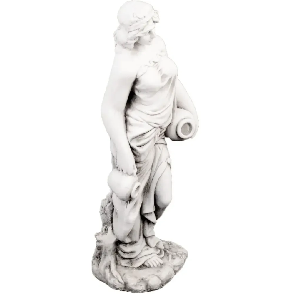 Roman^Statues & Sculptures Roman Goddess with Urns 79cm Stone Resin Garden Statue
