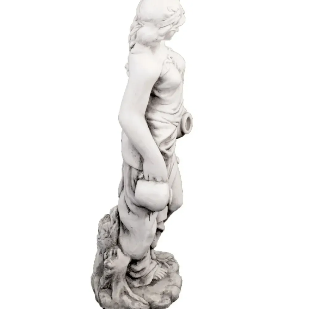 Roman^Statues & Sculptures Roman Goddess with Urns 79cm Stone Resin Garden Statue