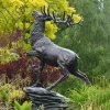 Stags & Deers^Statues & Sculptures Royal Deer 213cm Bronze Metal Garden Statue