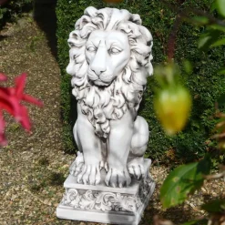Wildlife|Lions^Statues & Sculptures Royal Lion Antique Stone Garden Statue