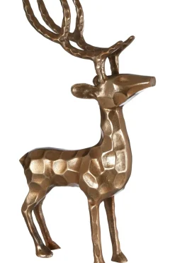 Table Top|Animals^Statues & Sculptures Royal Stag 50cm Gold Metal Indoor Statue