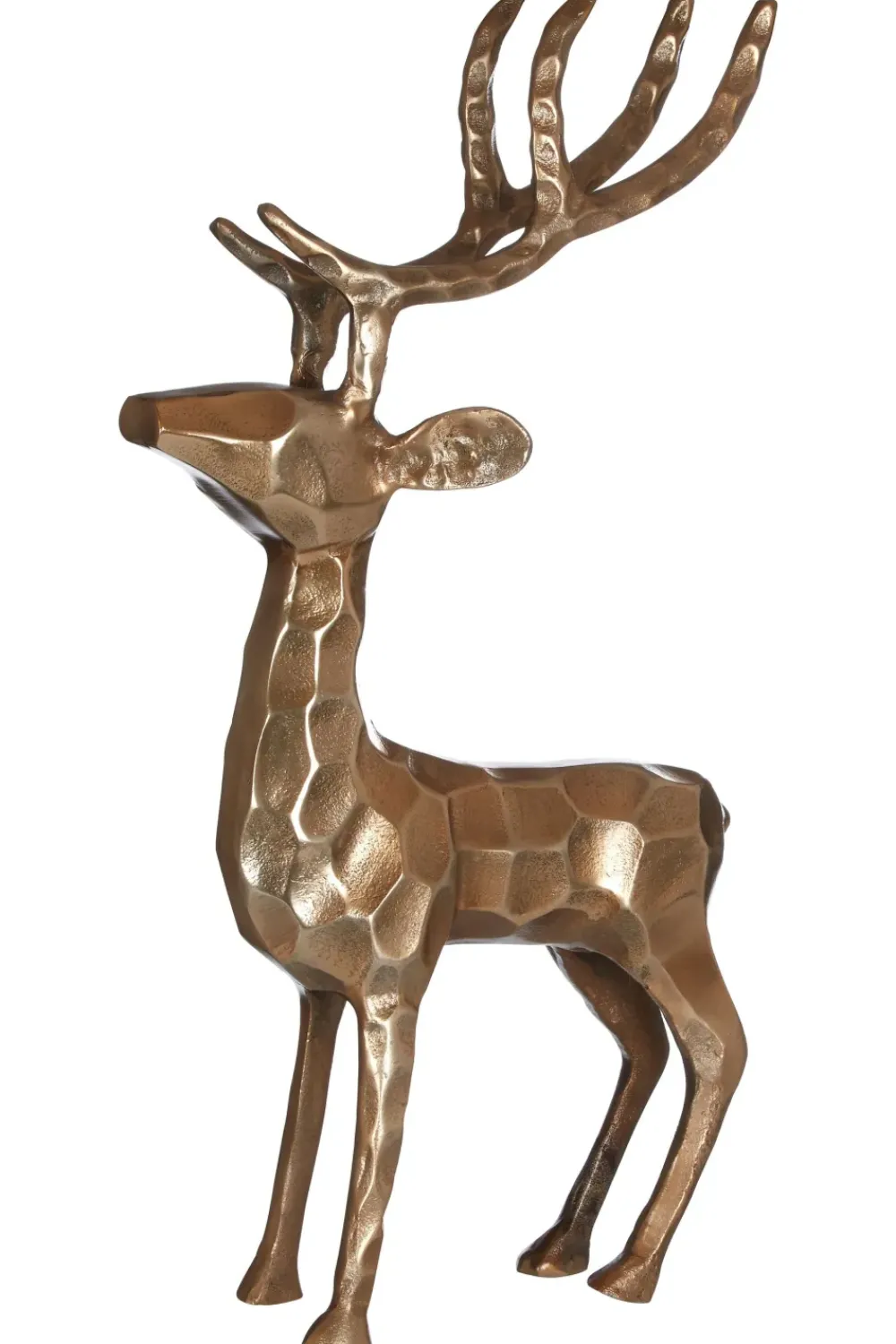 Table Top|Animals^Statues & Sculptures Royal Stag 50cm Gold Metal Indoor Statue