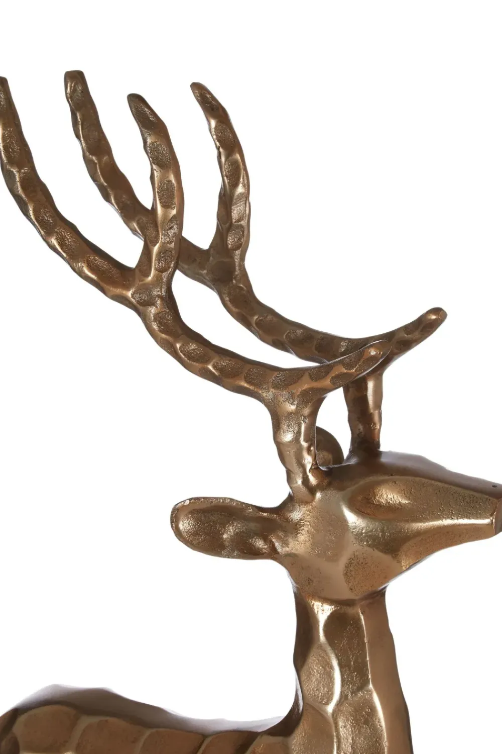 Table Top|Animals^Statues & Sculptures Royal Stag 50cm Gold Metal Indoor Statue
