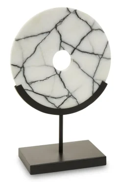 Table Top|Abstract^Statues & Sculptures Sacred Circle 34cm White Marble Indoor Sculpture