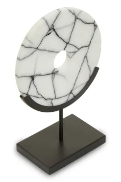 Table Top|Abstract^Statues & Sculptures Sacred Circle 34cm White Marble Indoor Sculpture