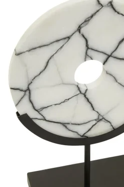 Table Top|Abstract^Statues & Sculptures Sacred Circle 34cm White Marble Indoor Sculpture