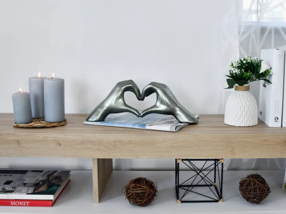 Table Top|Contemporary^Statues & Sculptures Sacred Love 15cm Anthracite Resin Indoor Sculpture