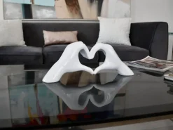 Table Top|Contemporary^Statues & Sculptures Sacred Love 15cm White Resin Indoor Sculpture