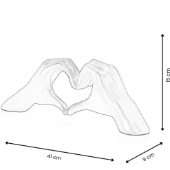 Table Top|Contemporary^Statues & Sculptures Sacred Love 15cm White Resin Indoor Sculpture