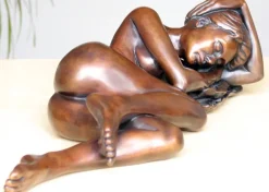 Figurative|Table Top^Statues & Sculptures Sanctuary of Sleep Figurine Bronze Indoor Sculpture