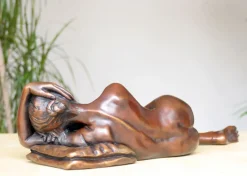 Figurative|Table Top^Statues & Sculptures Sanctuary of Sleep Figurine Bronze Indoor Sculpture