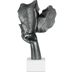 Figurative|Table Top^Statues & Sculptures Secret Kiss 50cm Anthracite Resin Indoor Sculpture