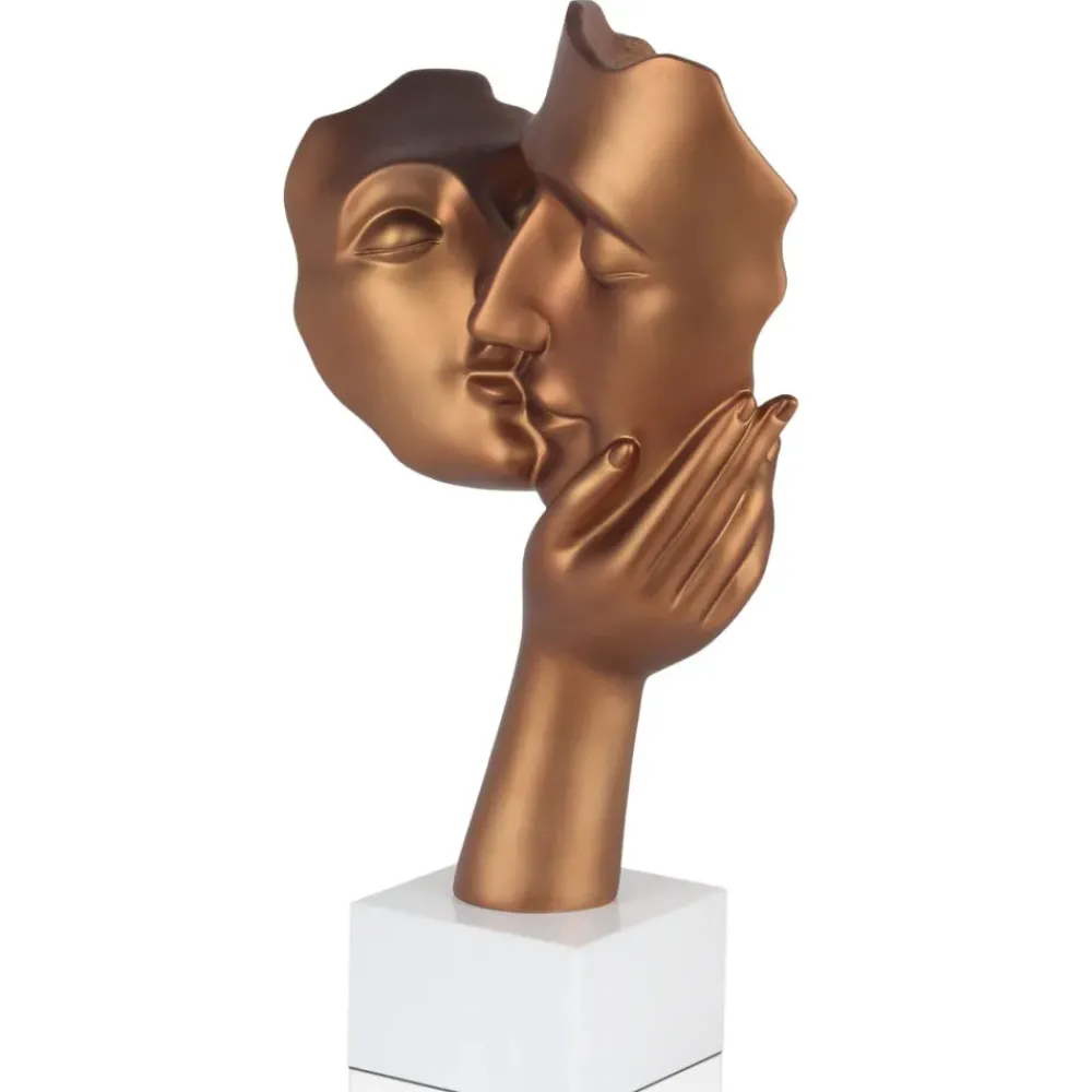 Figurative|Table Top^Statues & Sculptures Secret Kiss 50cm Bronze Resin Indoor Sculpture