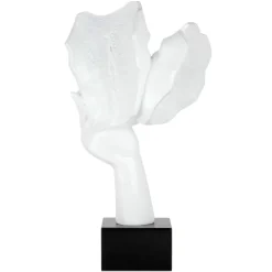 Figurative|Table Top^Statues & Sculptures Secret Kiss 50cm White Resin Indoor Sculpture