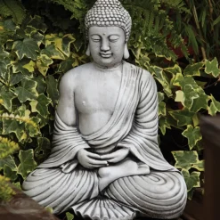 Buddha^Statues & Sculptures Serene Thai Stone Buddha Garden Ornament