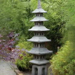Pagodas^Statues & Sculptures Seven Piece Japanese Pagoda Stone Garden Ornament