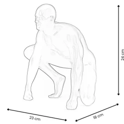 Figurative|Table Top^Statues & Sculptures Shadow Protector 24cm Anthracite Resin Indoor Sculpture