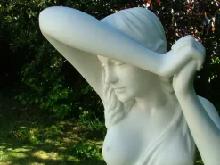 Greek^Statues & Sculptures Shy Maiden 155cm Marble Resin Garden Statue